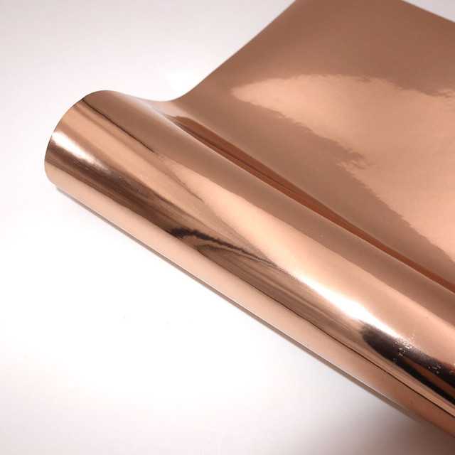 Rose Gold Permanent Adhesive Vinyl, Adhesive Film Gold Roll